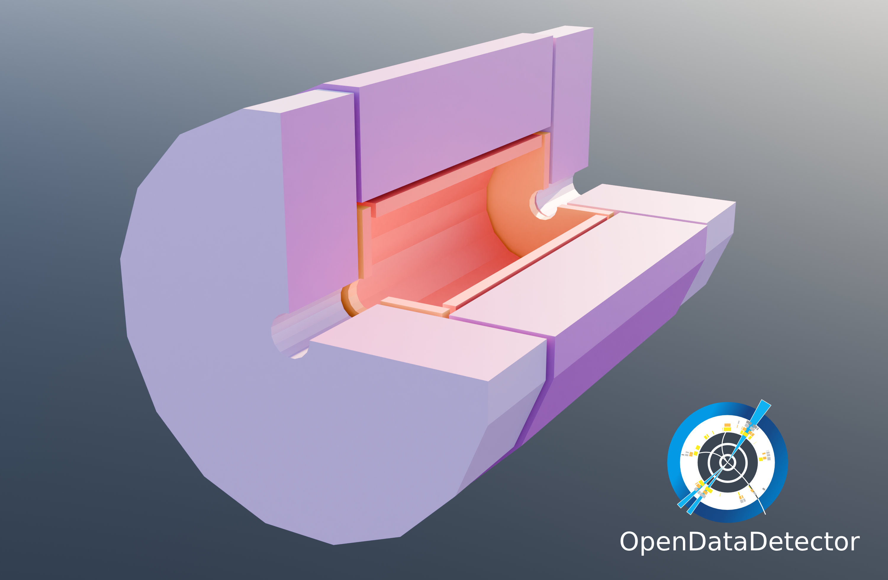 The ODD calorimeter and solenoid in cross-section